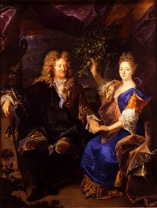 Rigaud, Hyancinthe - Le comte Jan Andrzej Morszstyn et sa fille