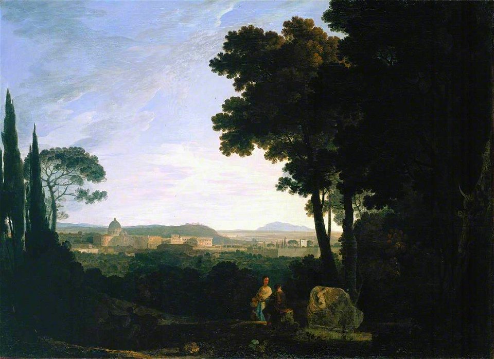Richard Wilson (1713-1714-1782) - Rome, St Peter's and the Vatican from the Janiculum - T01873 - Tate
