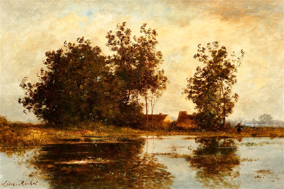 Léon Richet - Paysage fluvial