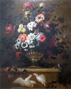 Rigaud18,Fleurs & tourterelles Monnoyer