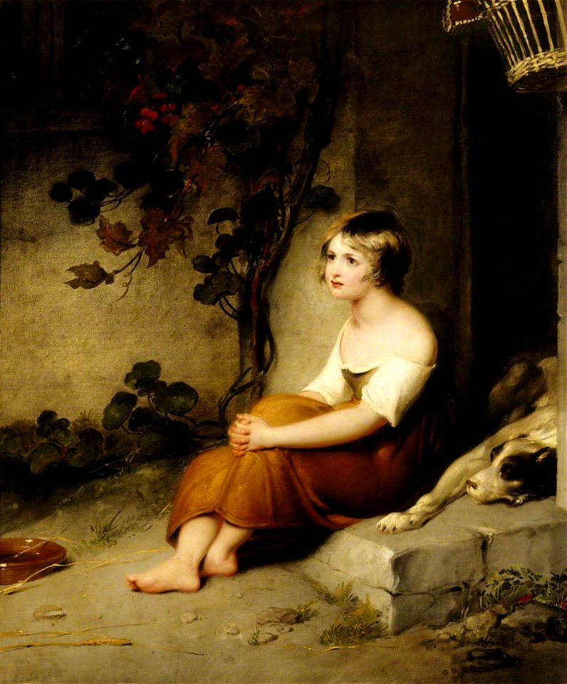 Richard Westall (1765-1836) - A Child at a Cottage Door - 609068 - National Trust