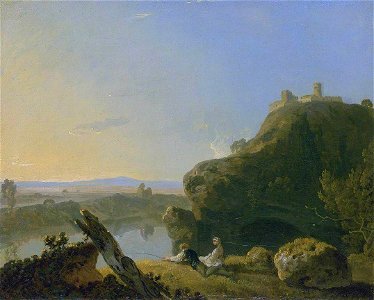 Richard Wilson (1713-1714-1782) - River View, on the Arno (^) - N02647 - National Gallery