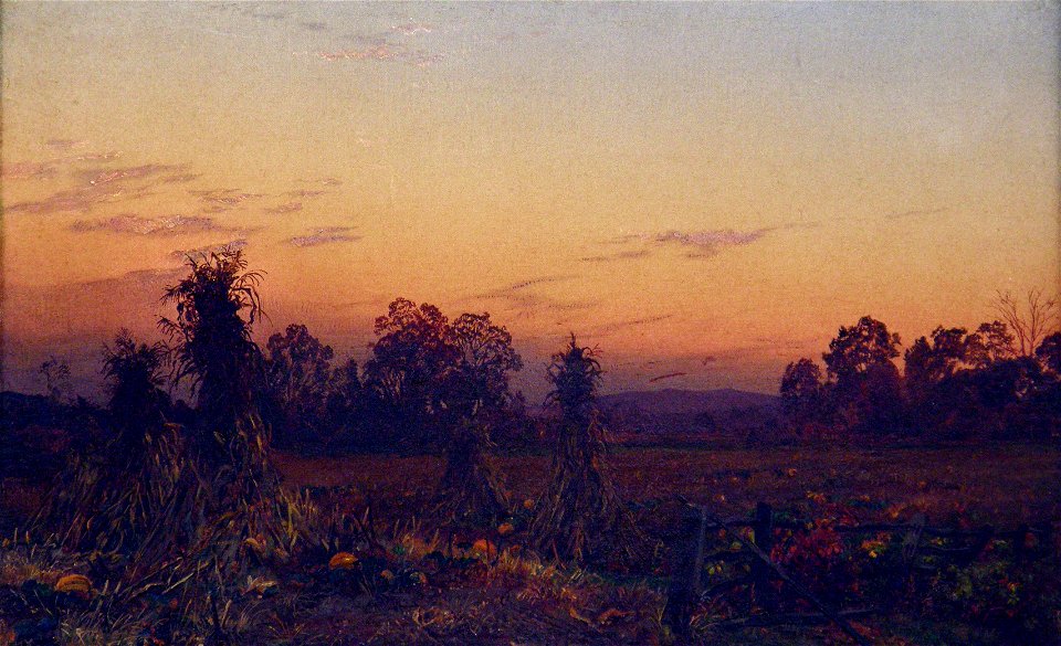 Corn Shocks and Pumpkins by William Trost Richards