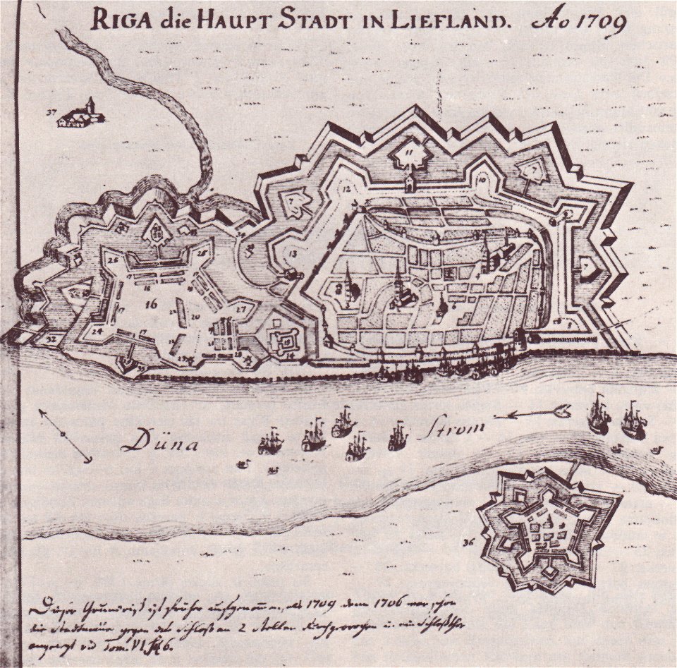 Riga in 1709
