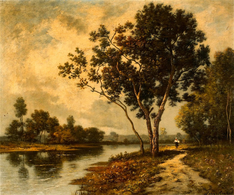 Léon Richet - Journée d'été au bord de la rivière