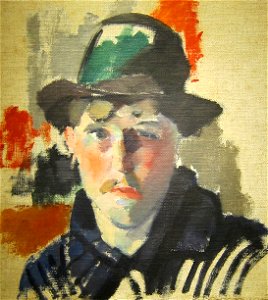 Rik Wouters (1882-1916) Zelfportret met groene hoed Schepenhuis Mechelen 16-12-2011 14-41-58