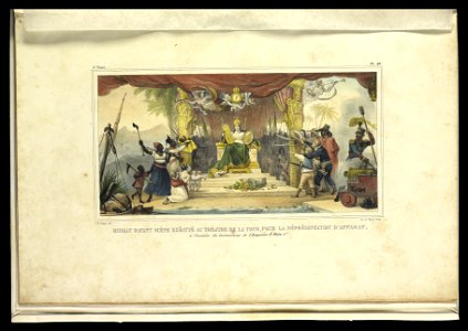 Rideau d'avant scéne exécuté au Théatre de la Cour, pour la réprésentation d'apparat, - à l'occasion du Couronnement de l'Empereur D. Pedro 1er (1), da Coleção Brasiliana Iconográfica