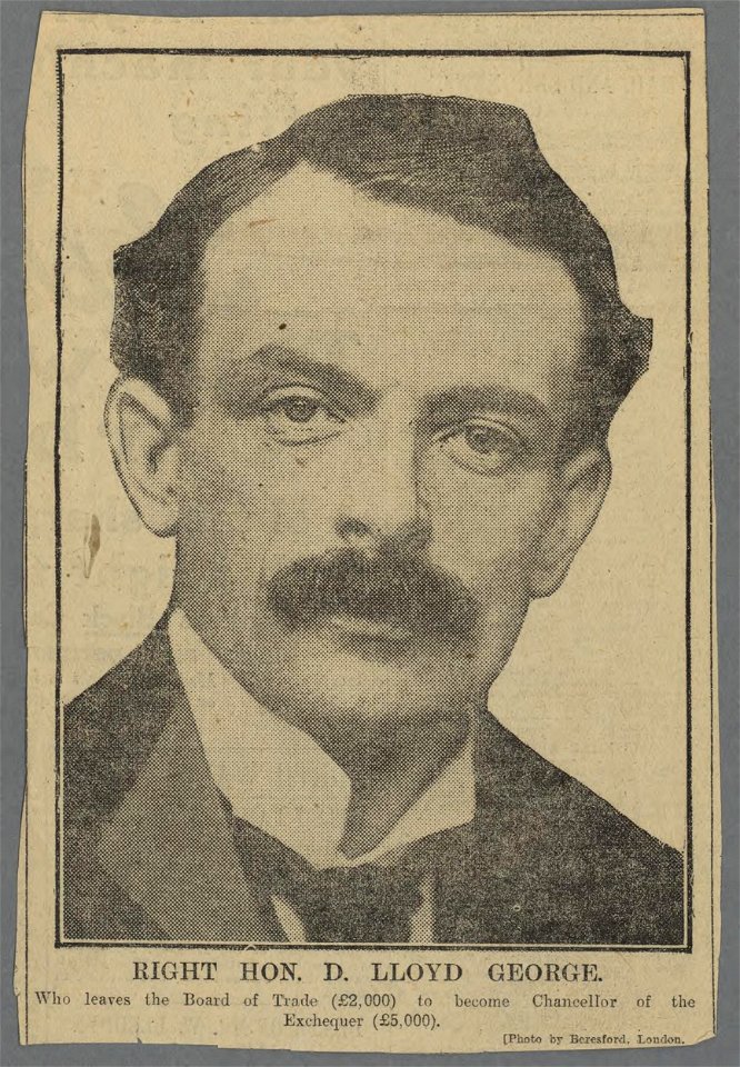 Right Hon. D. Lloyd George who leaves the Board of Trade (£2,000) to become Chancellor of the Exchequer (£5,000) (5236455)