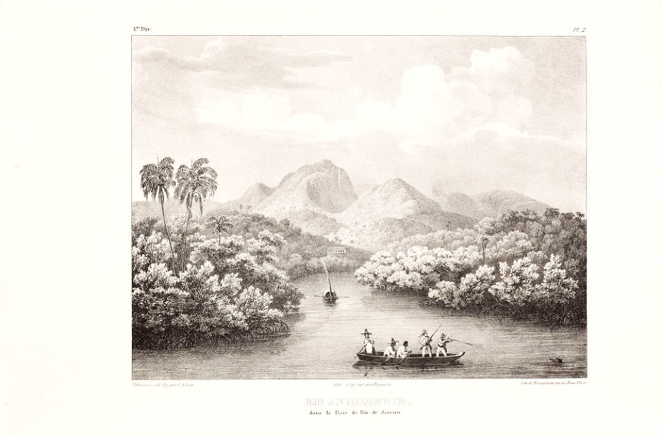 Rio Jnhomerim dans la Baie de Rio de Janeiro, da Coleção Brasiliana Iconográfica