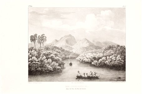 Rio Jnhomerim dans la Baie de Rio de Janeiro, da Coleção Brasiliana Iconográfica