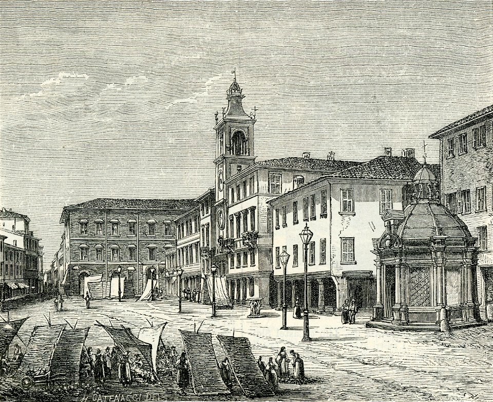 Rimini Piazza Giulio Cesare e Tempietto di SantAntonio