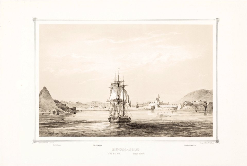Rio-de-Janeiro. Entrée de la Rade, da Coleção Brasiliana Iconográfica