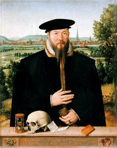Ludger tom Ring (II) - Bildnis Hermann Huddaeus (1568). Free illustration for personal and commercial use.