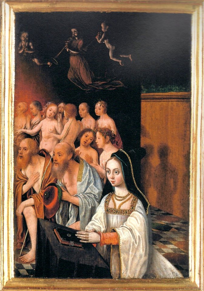 Right wing diptych Mostaert - Mary of Burgundy