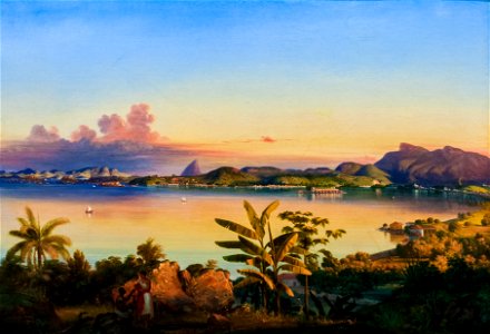 Rio de Janeiro by Alessandro Cicarelli 1844. Free illustration for personal and commercial use.