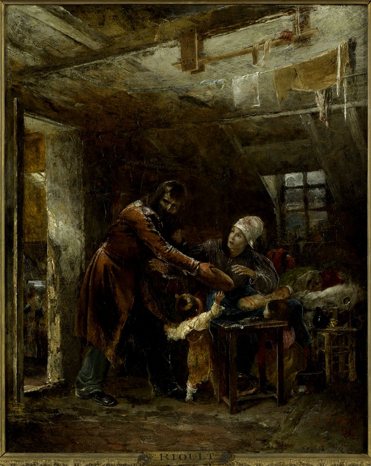Rioult, Louis-Edouard - Claude Gueux rapportant à sa famille le pain volé - 224 - Maison de Victor Hugo