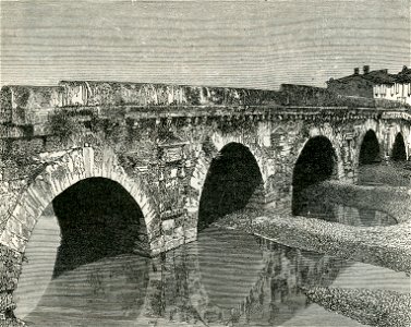 Rimini Ponte di Augusto incisione