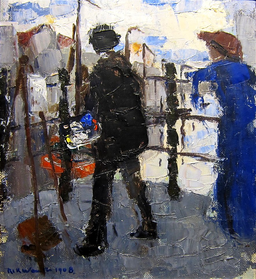 Rik Wouters (1882-1916) De schilder op de Hoogbrug in Mechelen (1908) - Schepenhuis Mechelen 16-12-2011 15-01-45