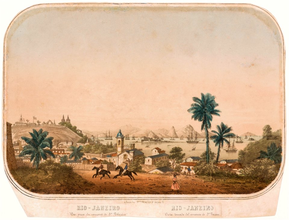 Rio-Janeiro Vue prise du couvent de Ste Therèse (Rio-Janeiro Vista tomada del convento de Sª Teresa), da Coleção Brasiliana Iconográfica
