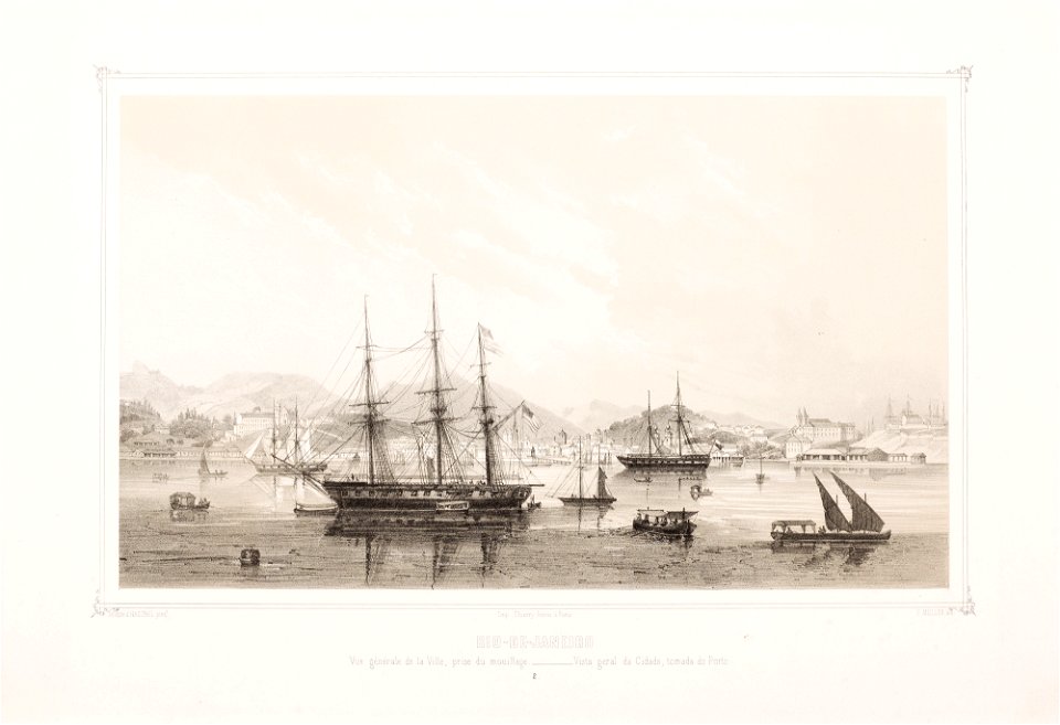 Rio-de-Janeiro. Vue générale de la Ville, prise du mouillage, da Coleção Brasiliana Iconográfica