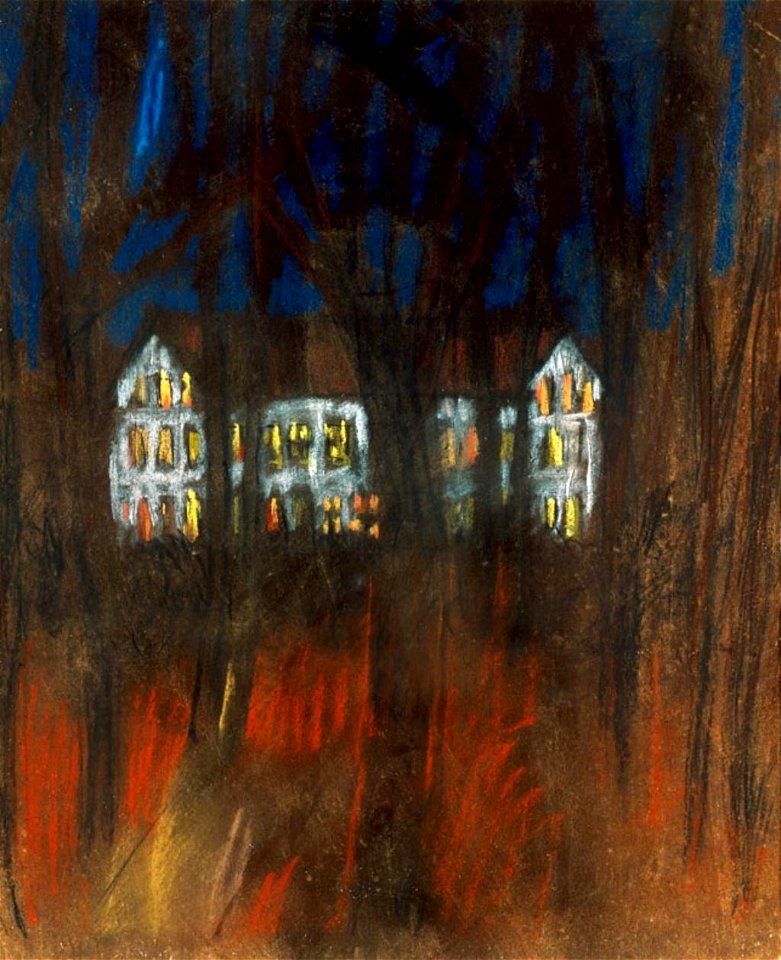 Rippl Tőketerebes Castle at Night