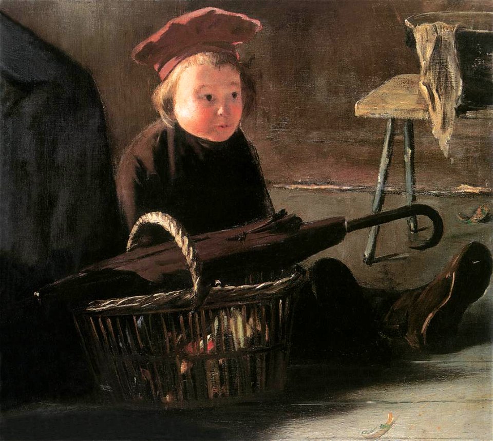 Rippl Sitting Child with Basket