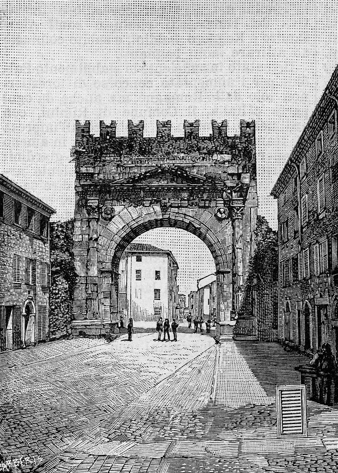Rimini – Arco d’Augusto (xilografia)