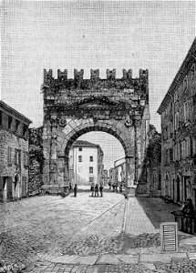 Rimini – Arco d’Augusto (xilografia)