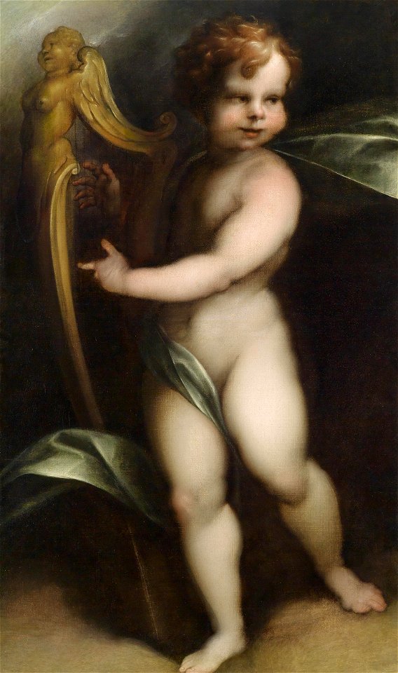 Rinaldo Fiammingo (attr) Lyraspielender Putto