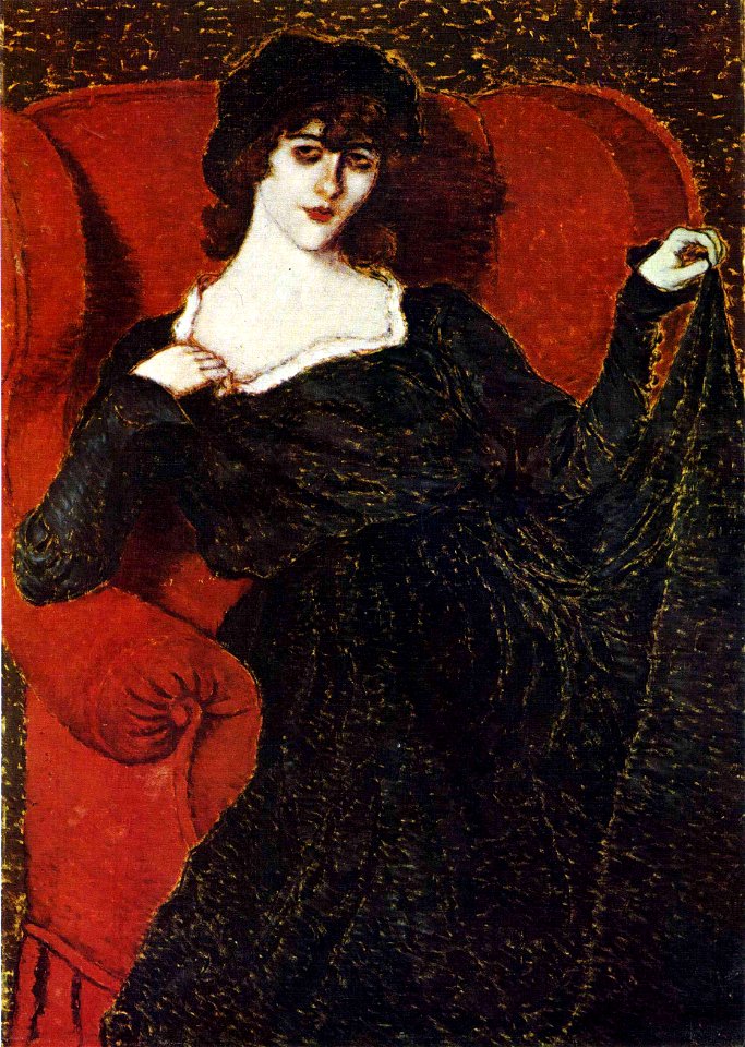 Rippl Elza Bányai in a Black Dress