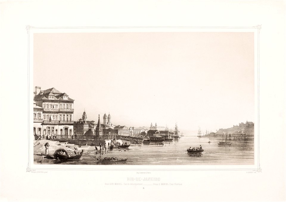 Rio-de-Janeiro Baie Don Manuel- Cale de débarquement, da Coleção Brasiliana Iconográfica