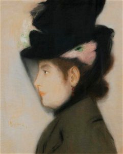 Rippl Woman in Black Hat 1890s