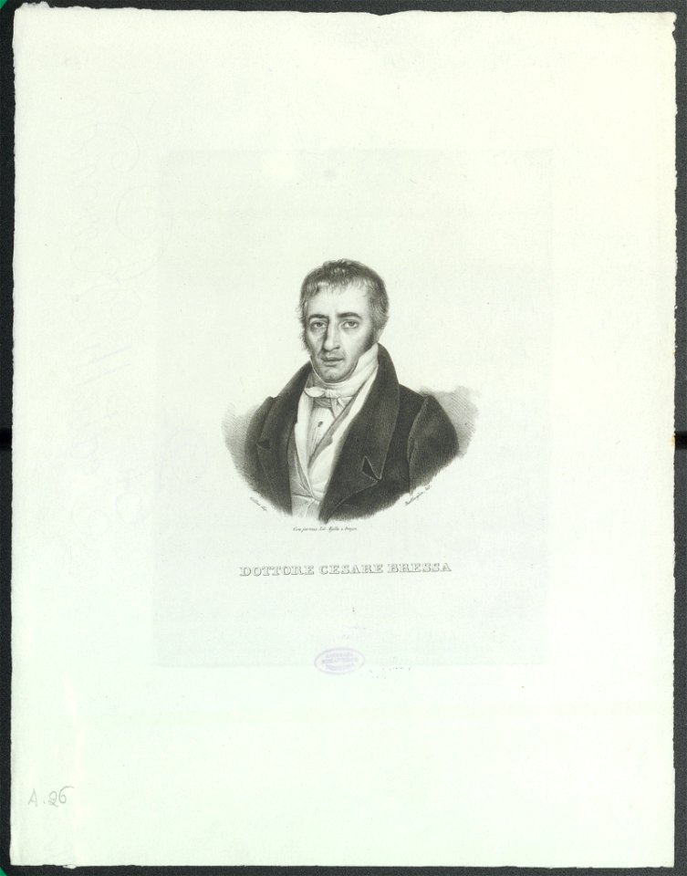 Ritratto di Cesare Bressa, dal 1833 al 1838 - Accademia delle Scienze di Torino - Ritratti 0030