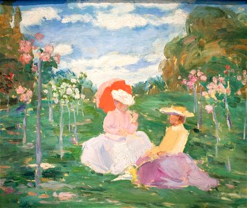 Rippl-Rónai - Ladies in a landscape