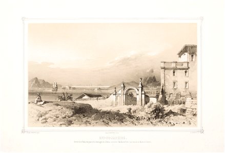 Rio-de-Janeiro. Sortie de la Rade, vue prise de la montagne du Château, da Coleção Brasiliana Iconográfica