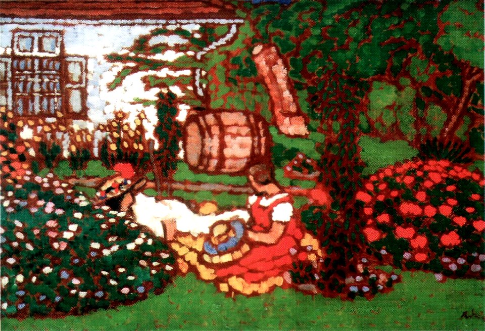 Rippl Anella and Lazarine among Flowers