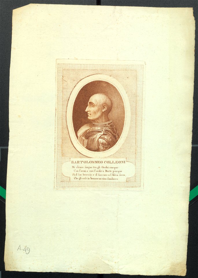 Ritratto di Bartolomeo Colleoni, fine XVIII sec. - Accademia delle Scienze di Torino - Ritratti 0053