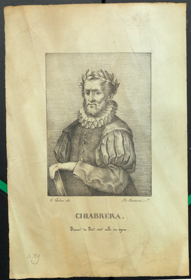 Ritratto di Gabriello Chiabrera, 1823 - Accademia delle Scienze di Torino - Ritratti 0079