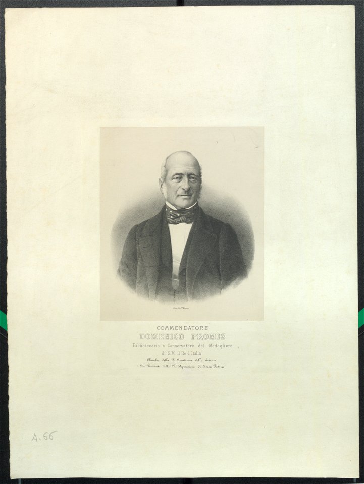Ritratto di Domenico Promis, 1852 - Accademia delle Scienze di Torino - Ritratti 0070