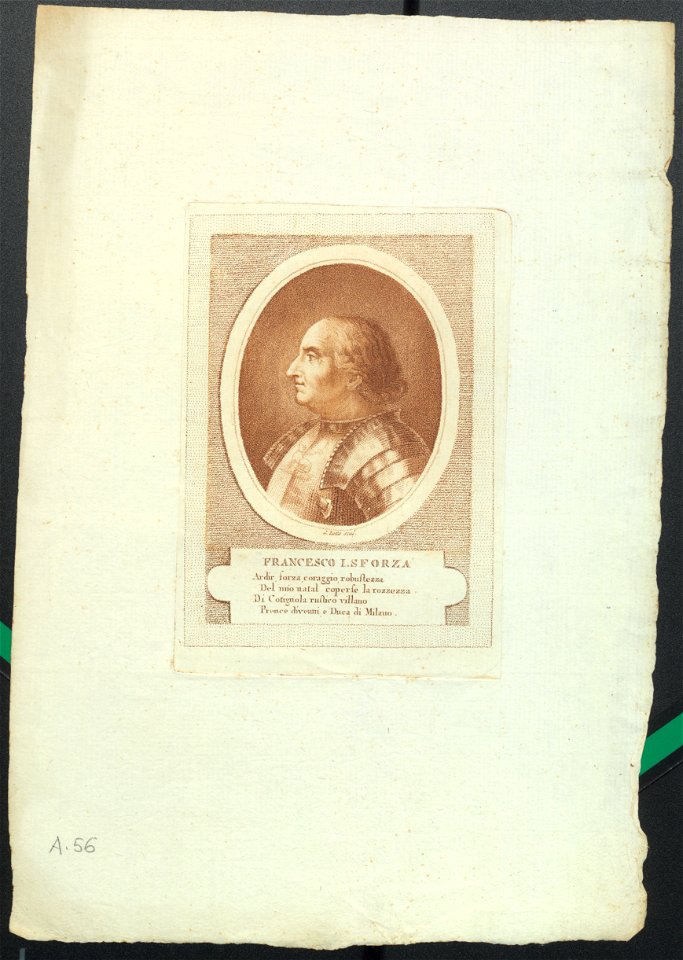 Ritratto di Francesco I. Sforza, fine XVIII sec. - Accademia delle Scienze di Torino - Ritratti 0060