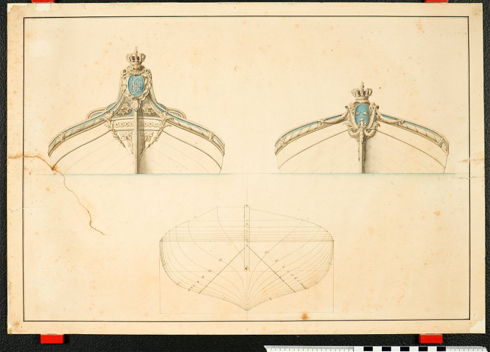Ritning-VASAORDEN. 1774 - Sjöhistoriska museet - 1974-1031-1033-1032