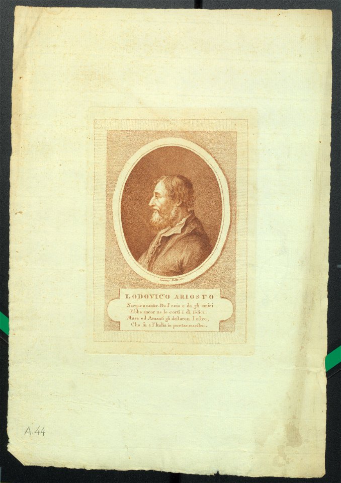 Ritratto di Lodovico Ariosto, fine XVIII sec. - Accademia delle Scienze di Torino - Ritratti 0048
