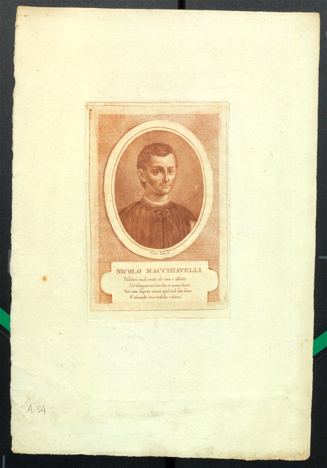 Ritratto di Nicolò Machiavelli, fine XVIII sec. - Accademia delle Scienze di Torino - Ritratti 0058