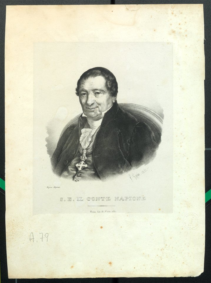 Ritratto di Gian Francesco Galeani Napione, 1830 - Accademia delle Scienze di Torino - Ritratti 0093