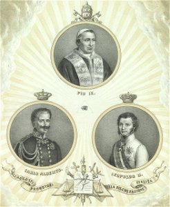 Ritratto di Pio IX, Carlo Alberto e Leopoldo II, 1847 - Accademia delle Scienze di Torino - Ritratti 0131 C