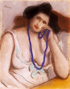 Rippl Woman with Blue Pearl-necklace