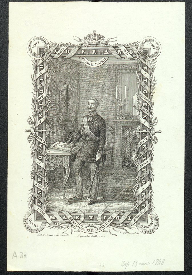 Ritratto di Carlo Alberto di Savoia, 1849 - Accademia delle Scienze di Torino - Ritratti 0004
