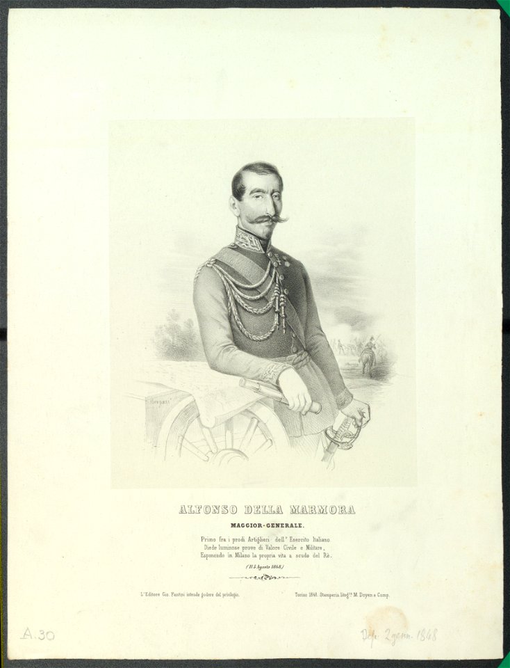 Ritratto di Alfonso della Marmora, 1848 - Accademia delle Scienze di Torino - Ritratti 0034
