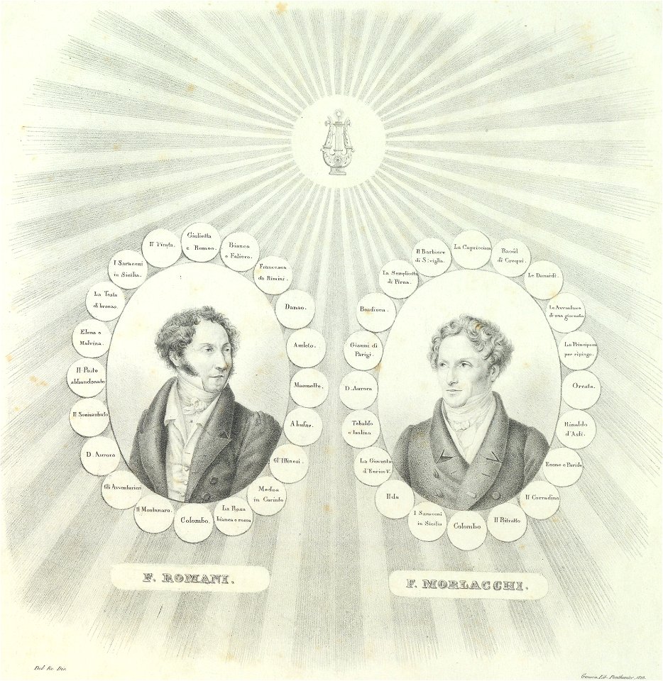 Ritratto di Felice Romani e Francesco Morlacchi, 1828 - Accademia delle Scienze di Torino - Ritratti 0122 B