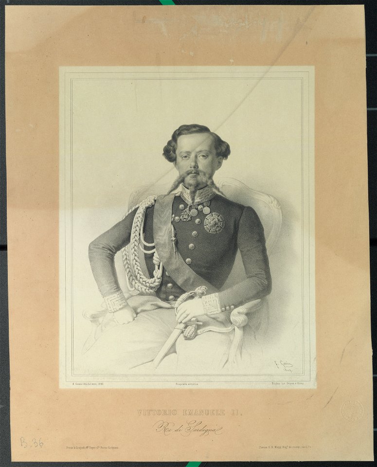 Ritratto di Vittorio Emanuele II, ante 1890 - Accademia delle Scienze di Torino - Ritratti 0150